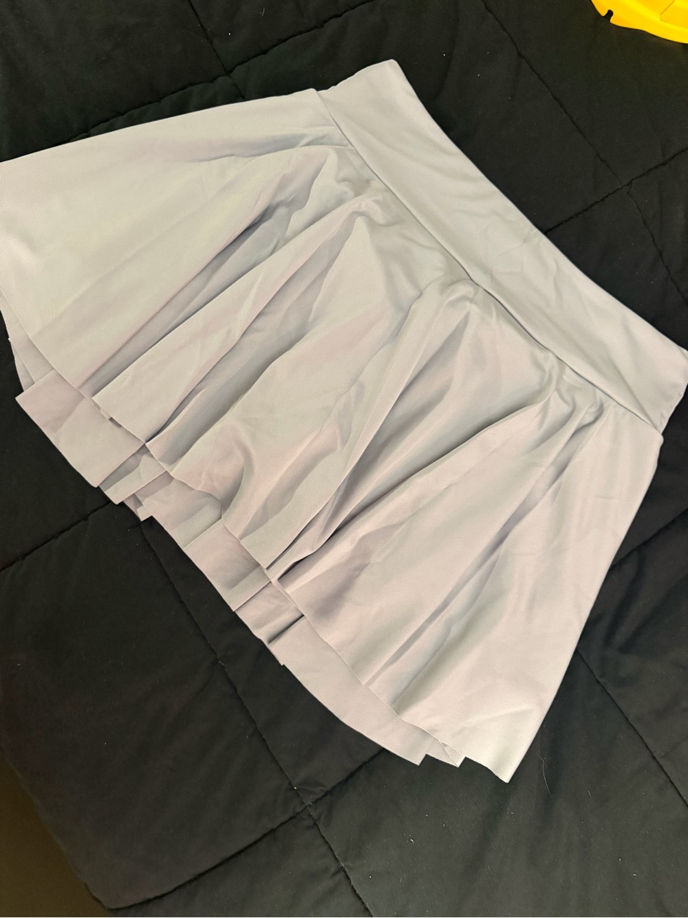 Light Gray Pleated Mini Skirt